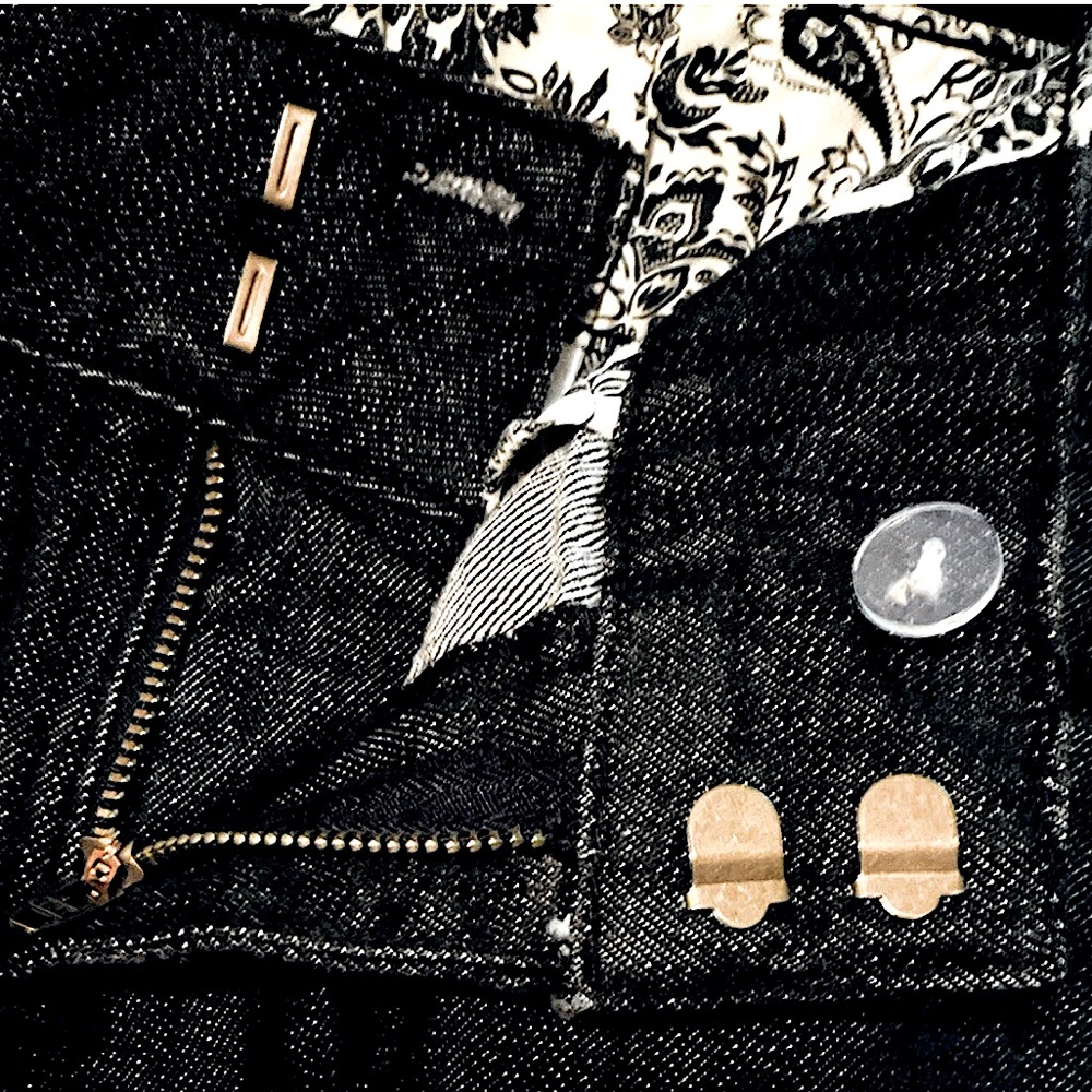 🖤D & CO🖤 SLANT FRONT POCKETS NONE ON BACK WIDE STRAIGHT LEG TROUSER JEANS NWOT - Picture 9 of 13